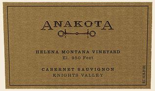 Anakota - Cabernet Sauvignon Knights Valley Helena Montana Vineyard 2019