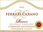 Ferrari-Carano - Cabernet Sauvignon Alexander Valley Reserve 2021